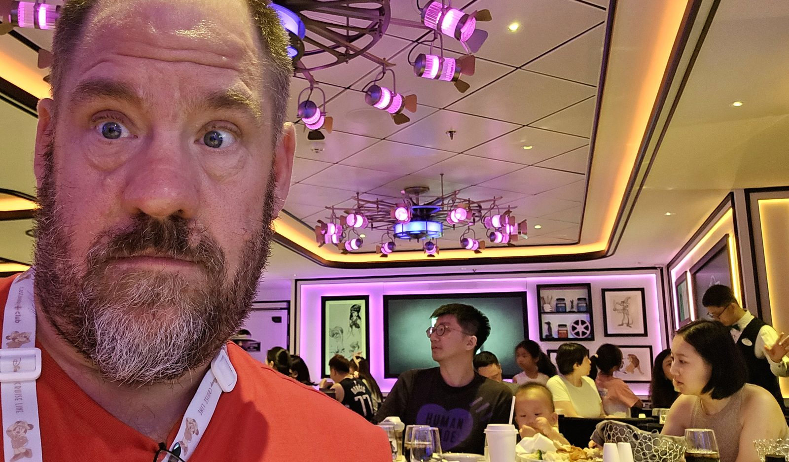 Dinner faces on our first night aboard
