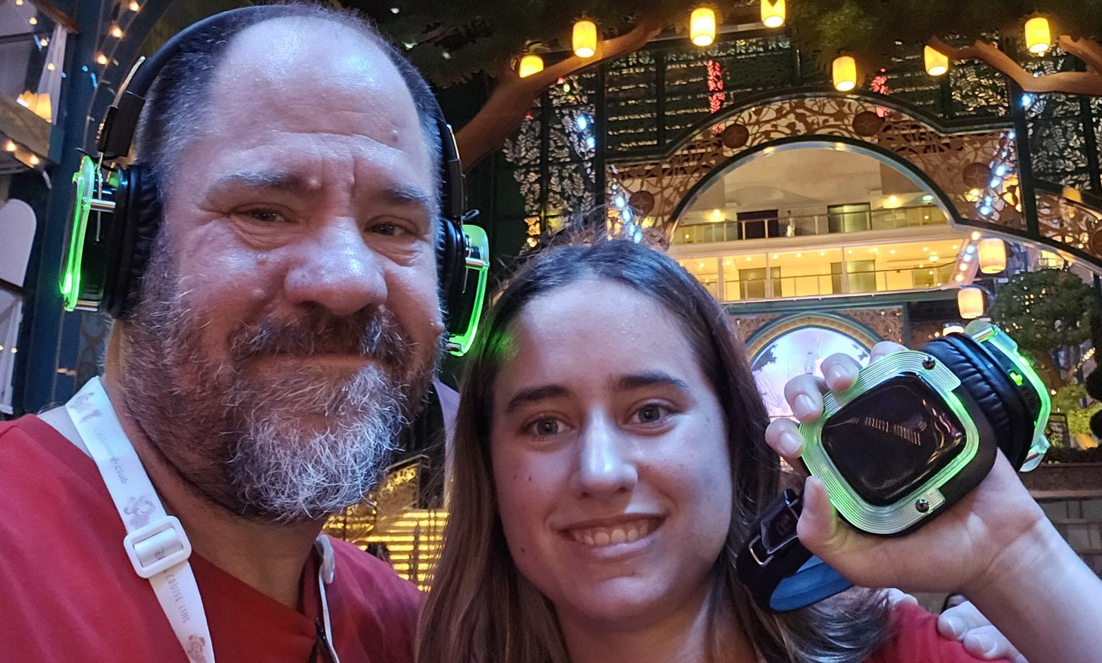 Lisa and me on our first night at sea
