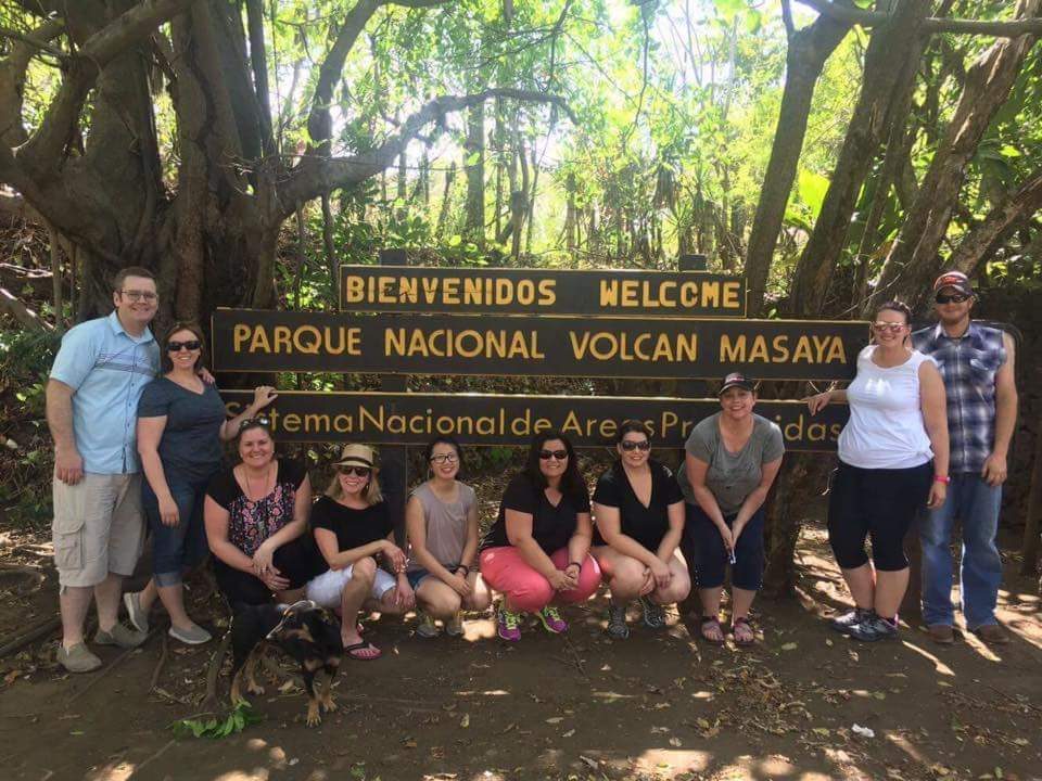 The group at the Masaya Volcano entrance