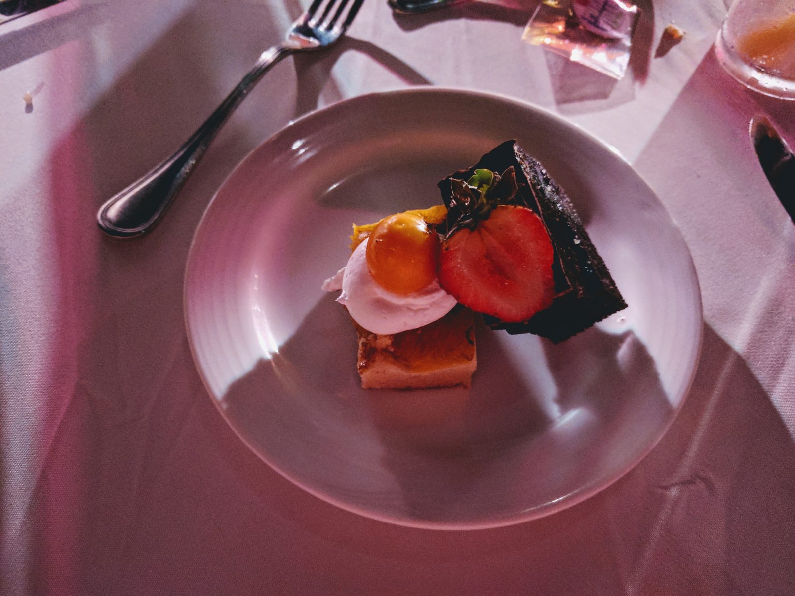 Dessert at the Posh welcome dinner