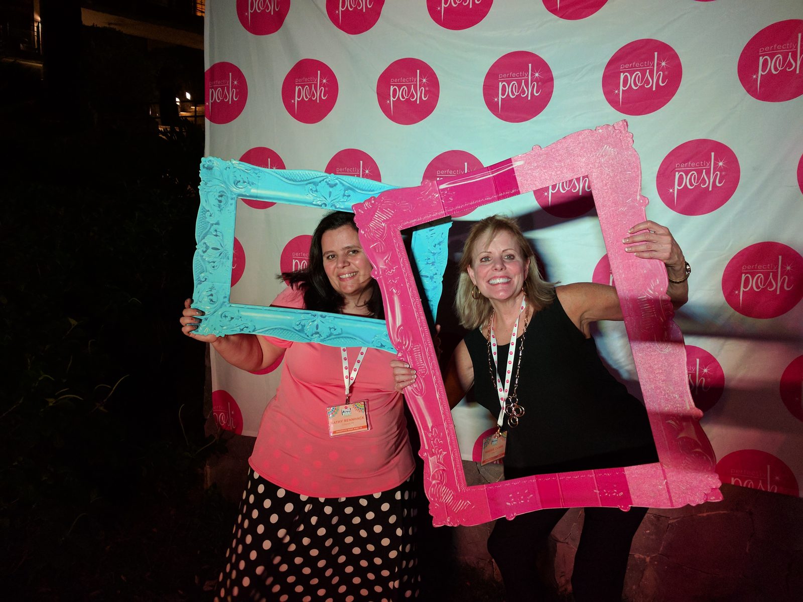Kathy and a friend at the Posh photo booth