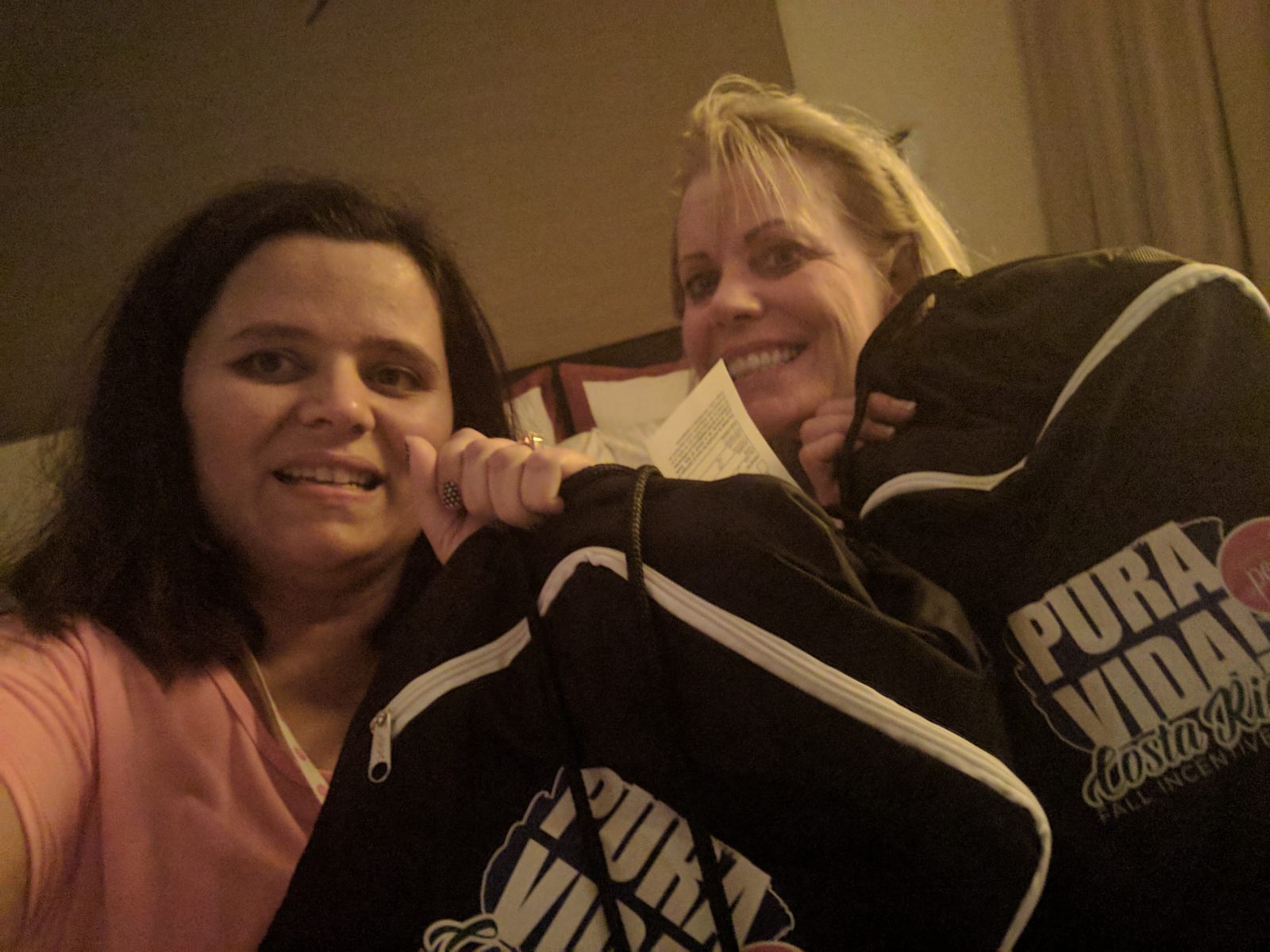 Kathy shows off her new Pura Vida jacket