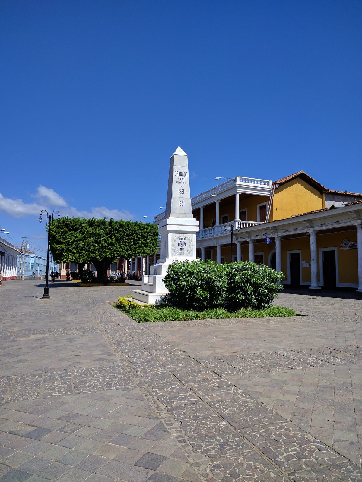 The colonial plaza in Granada