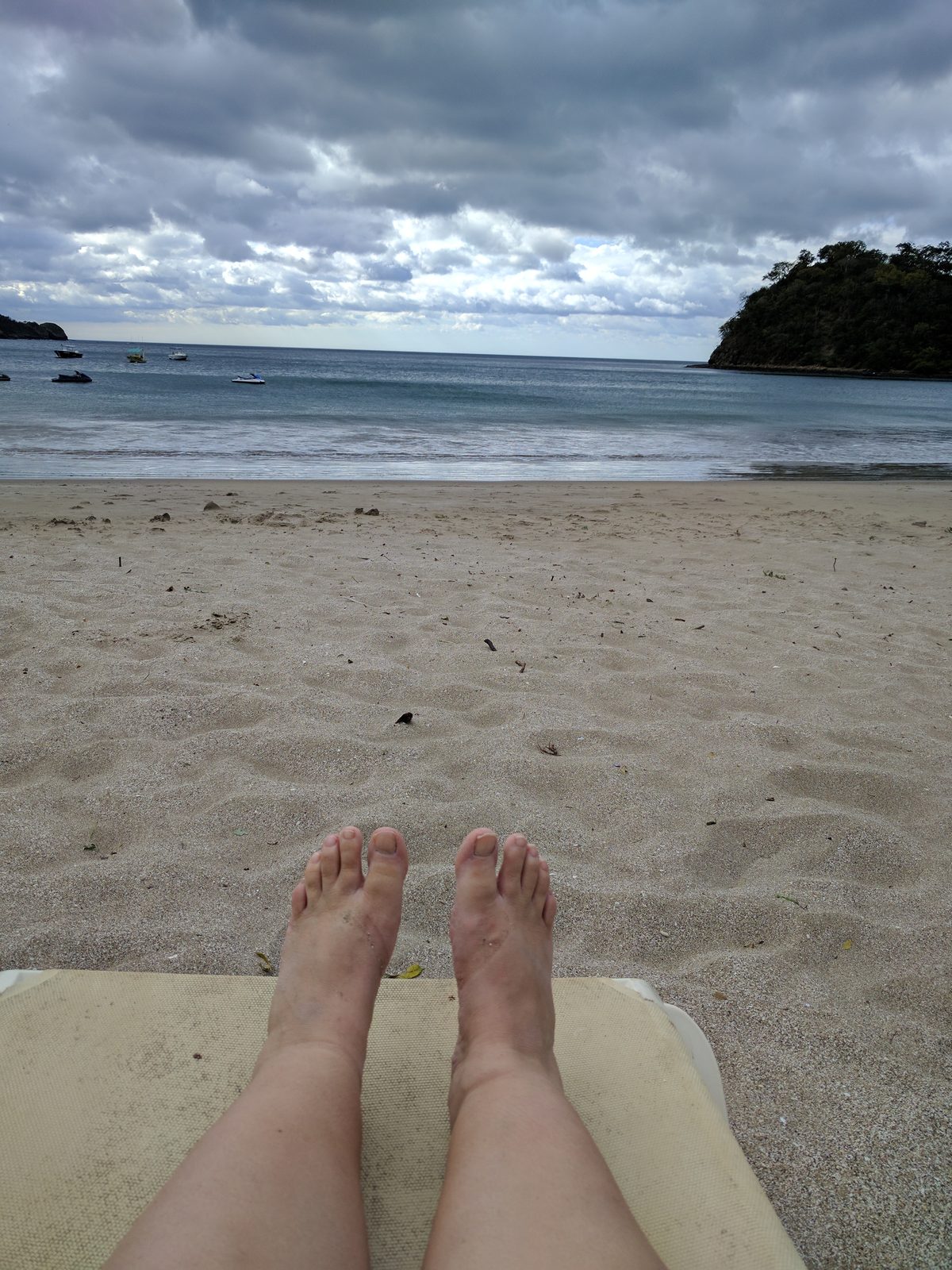 Feet up at the beach