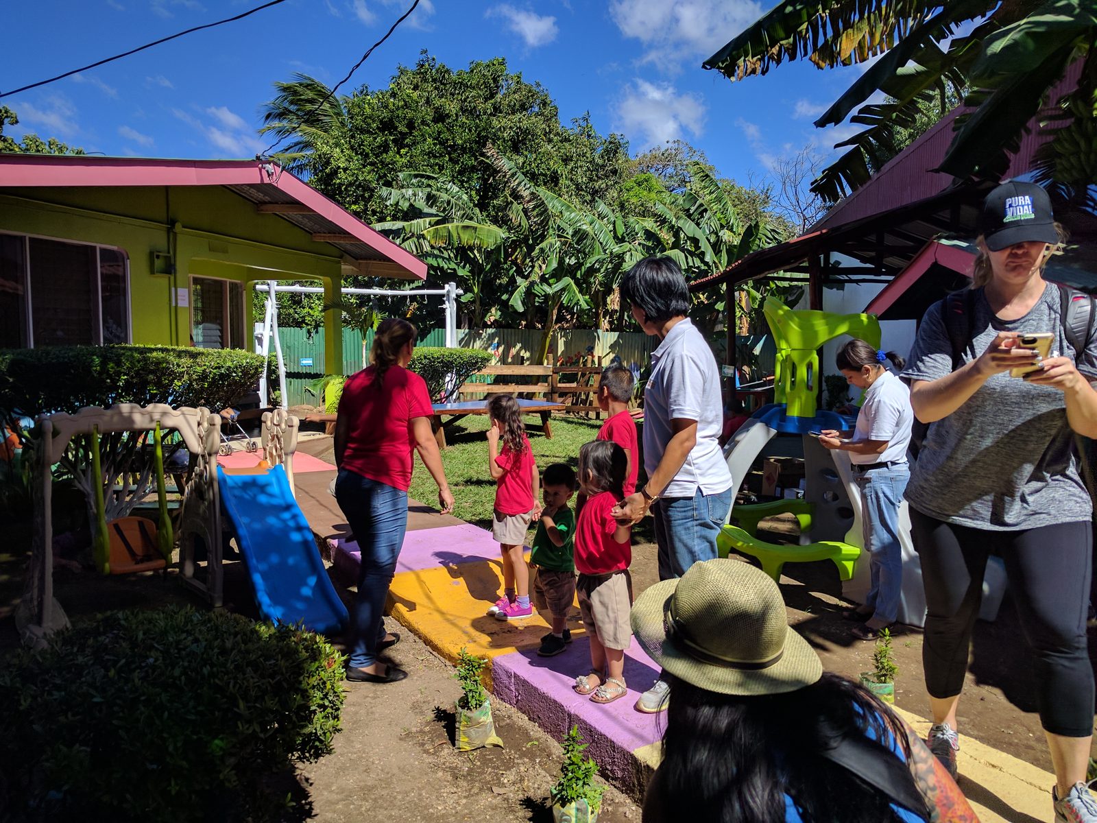 Arriving at the community center