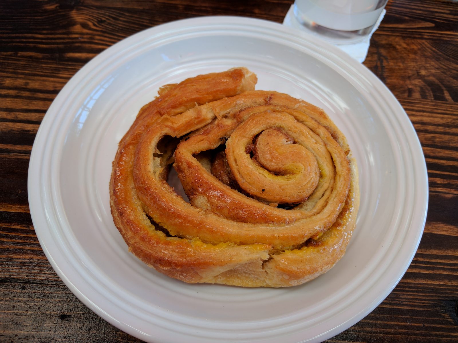 A cinnamon pastry for dessert