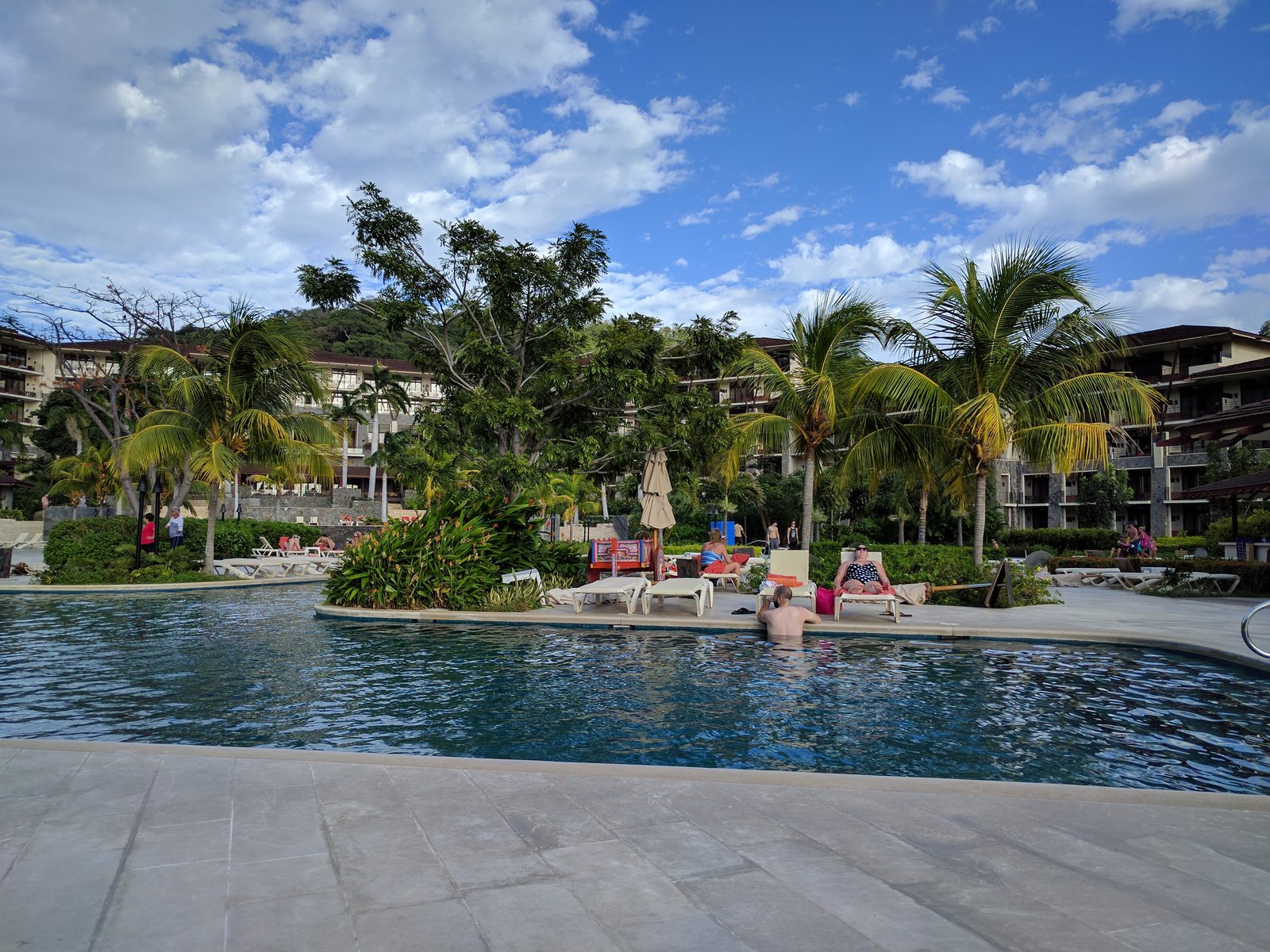 Back at the resort pool