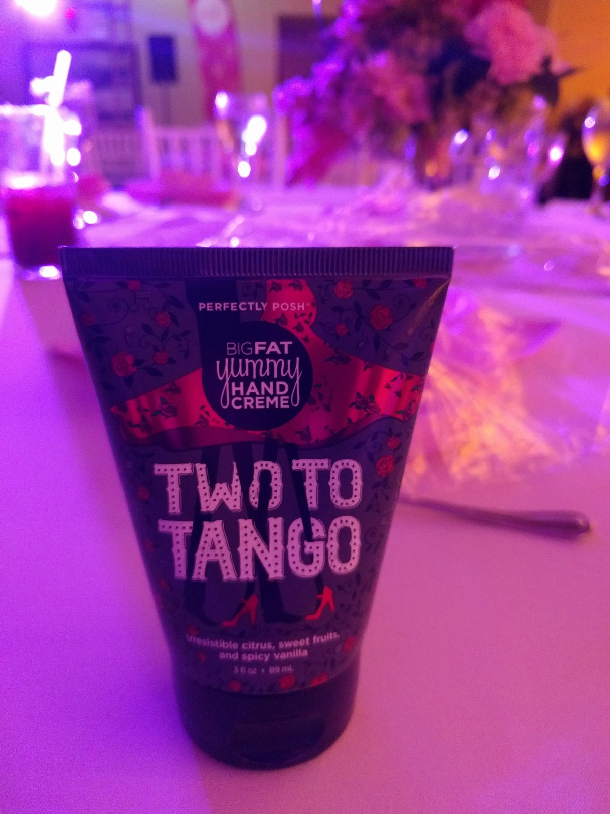 Hand cream waiting at each place setting