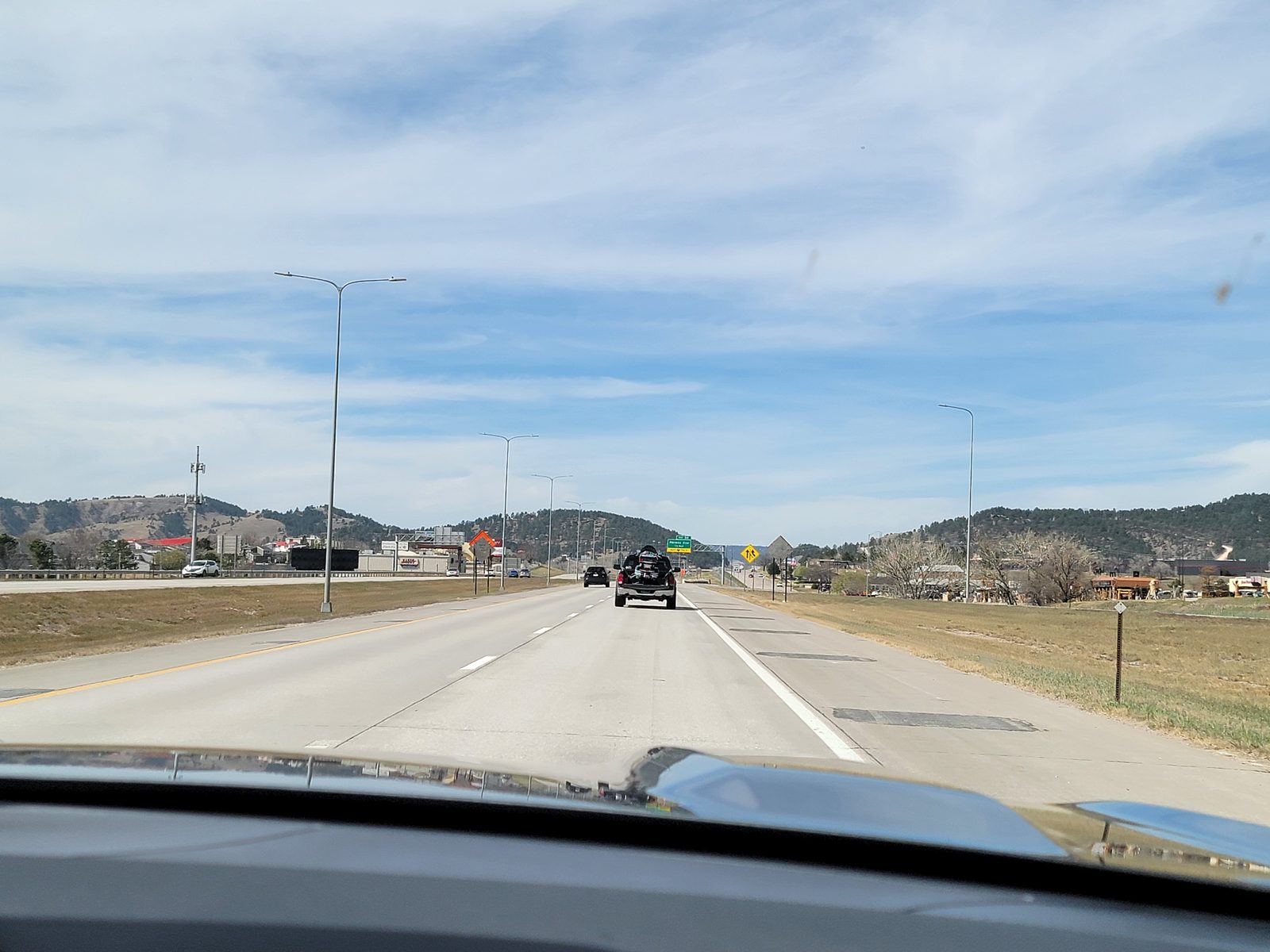 On the highway into Rapid City