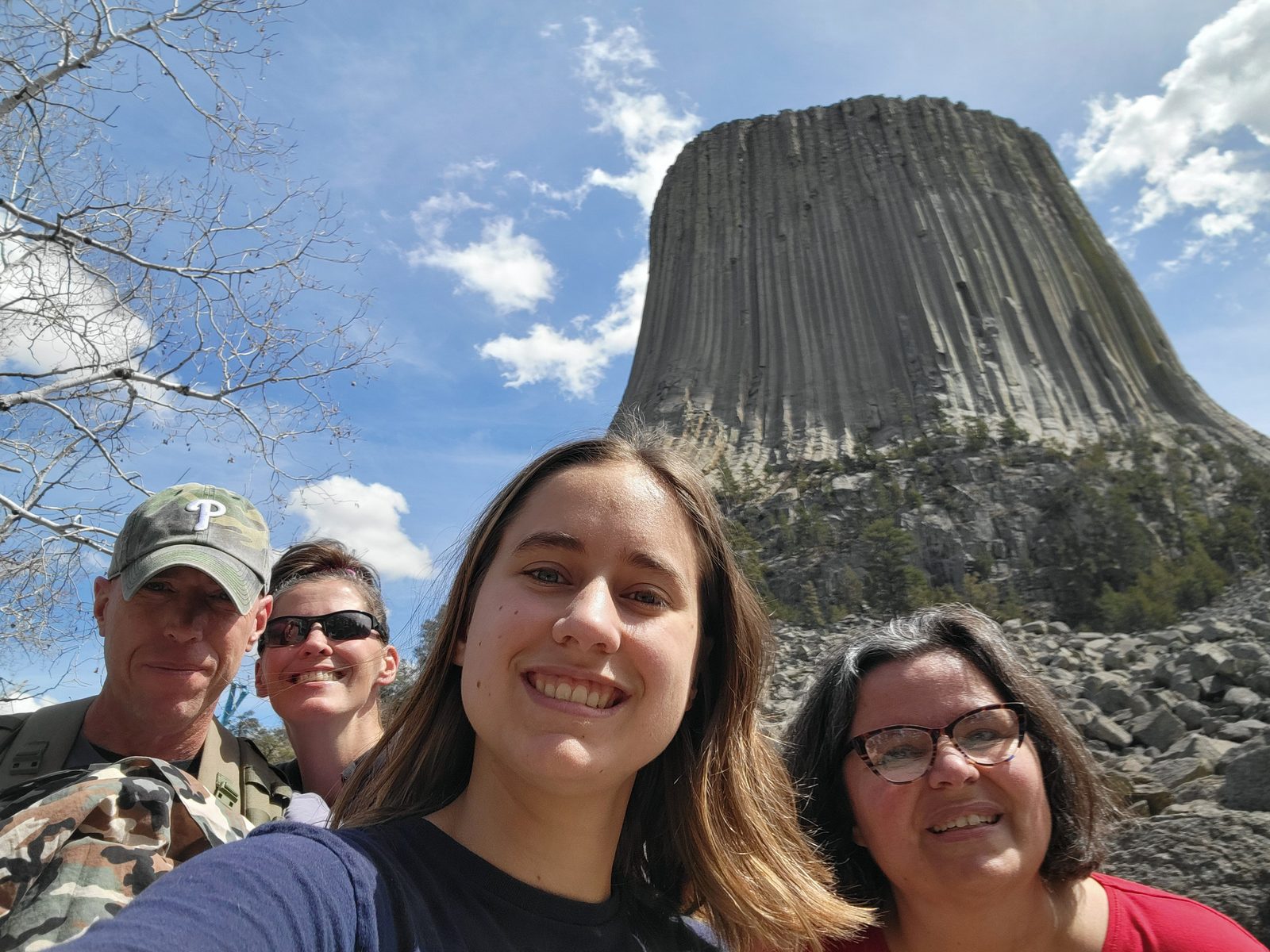 Devils Tower, Wyoming, with Kathy's sister Kerri and her husband