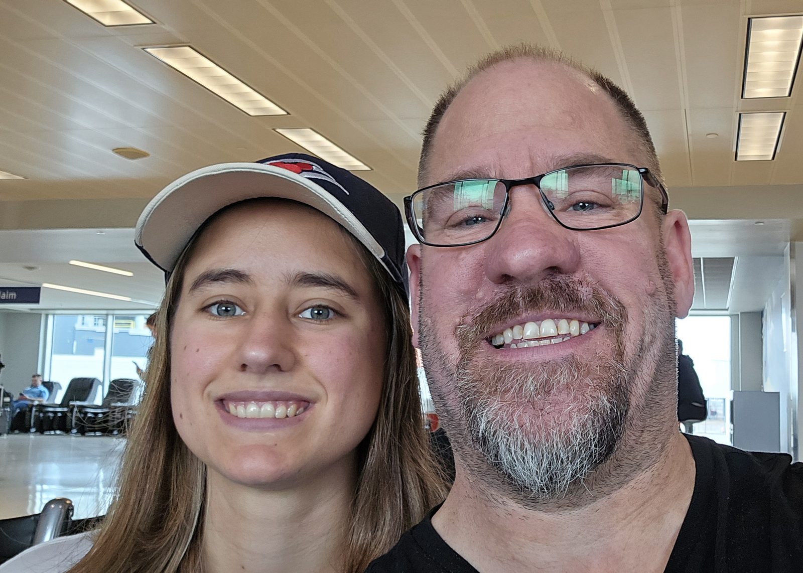All smiles before departure