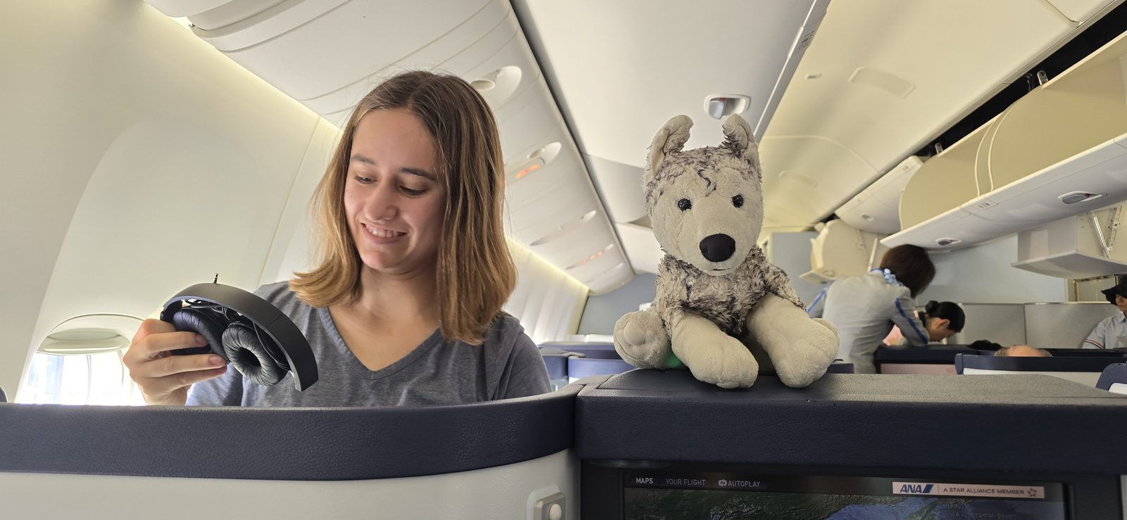 Bob rode along in first class with Lisa