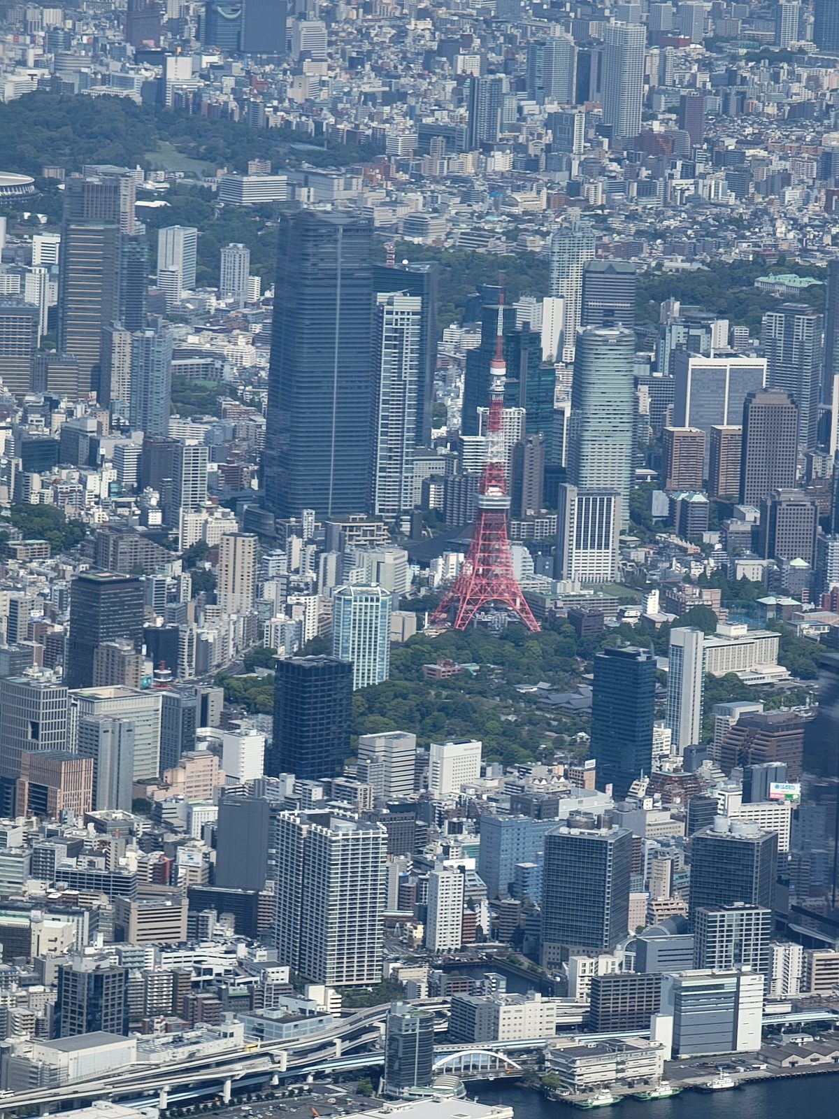 Tokyo Tower from the plane window