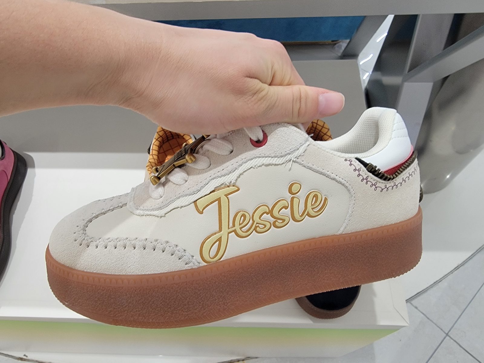 Jessie sneakers in a mall shop