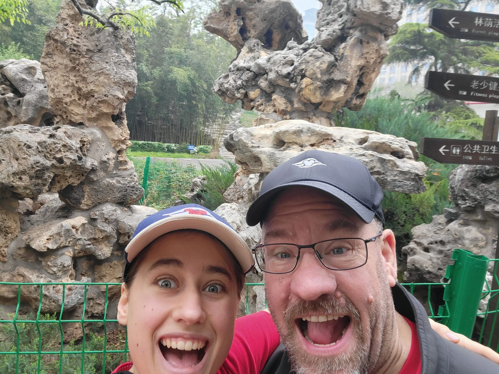 Laughing in the rock garden