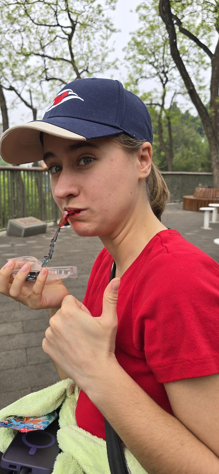 Lisa tries a Chinese candy