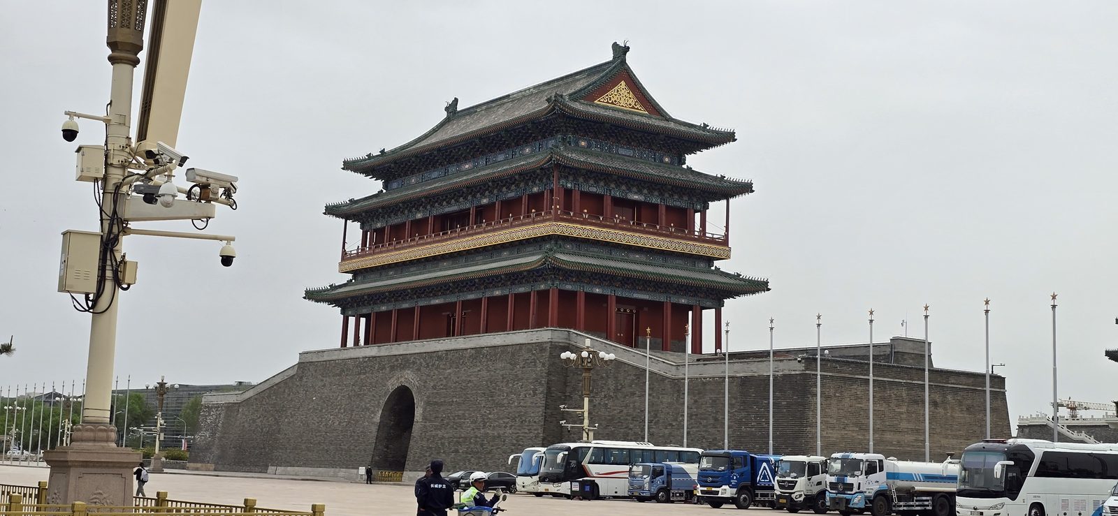 The Zhengyangmen gate tower by Tiananmen Square