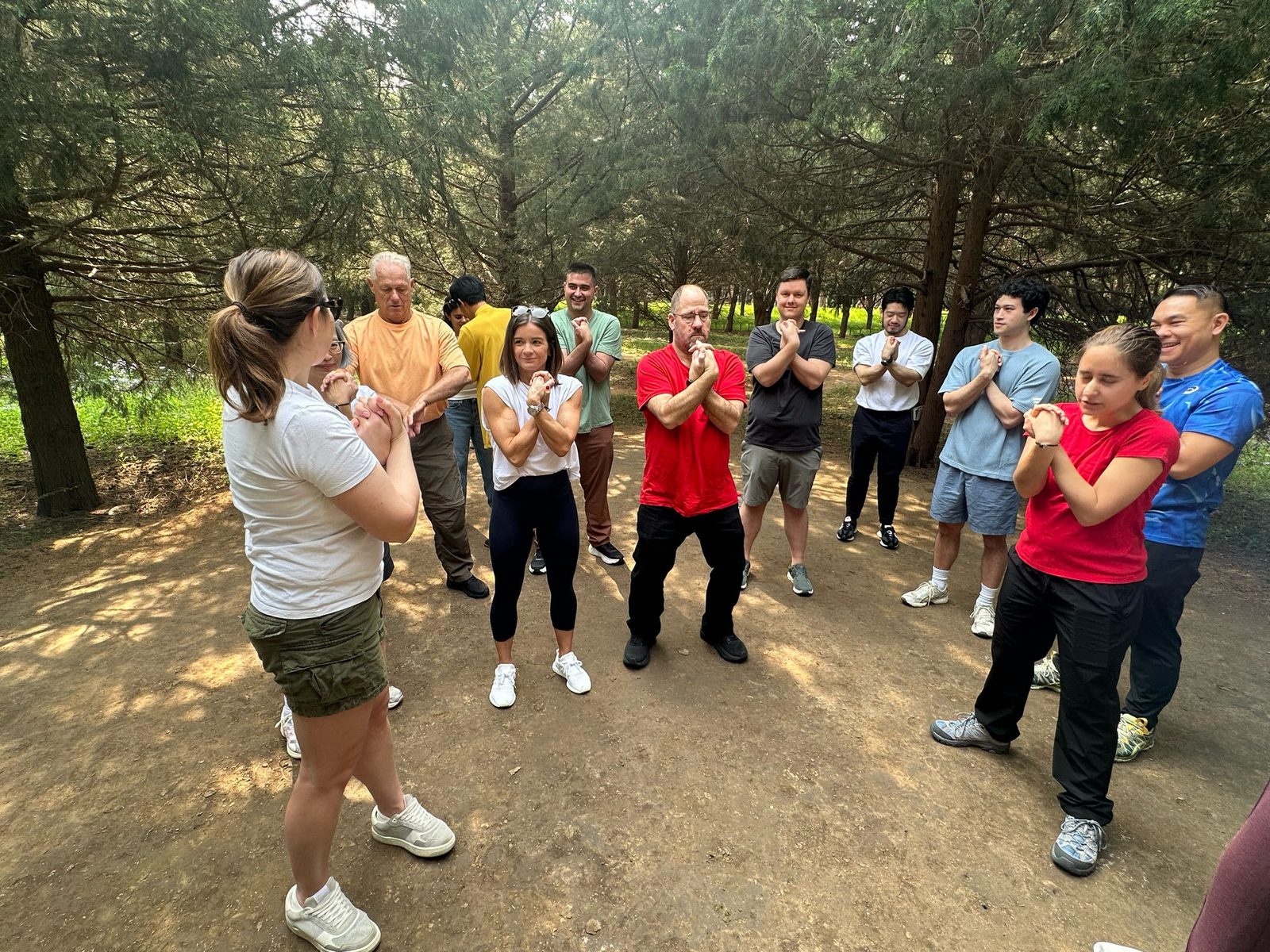 Learning tai chi with the group