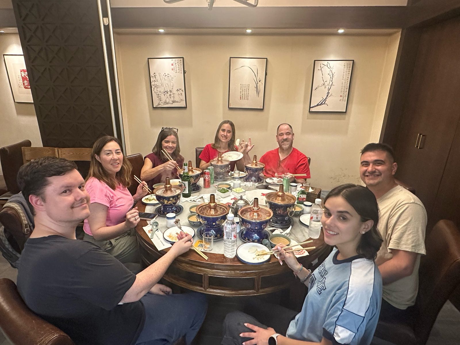 Hot pot dinner with the tour group