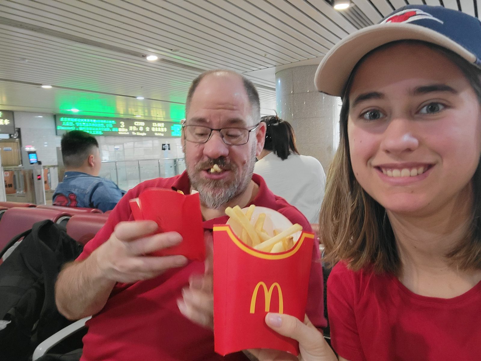 Lunch at McDonald's before the train