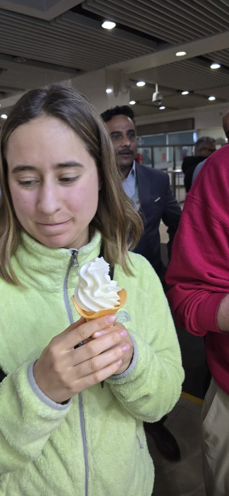 Ice cream during the evening walk