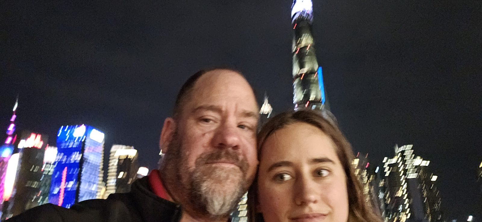 On the Huangpu River night cruise