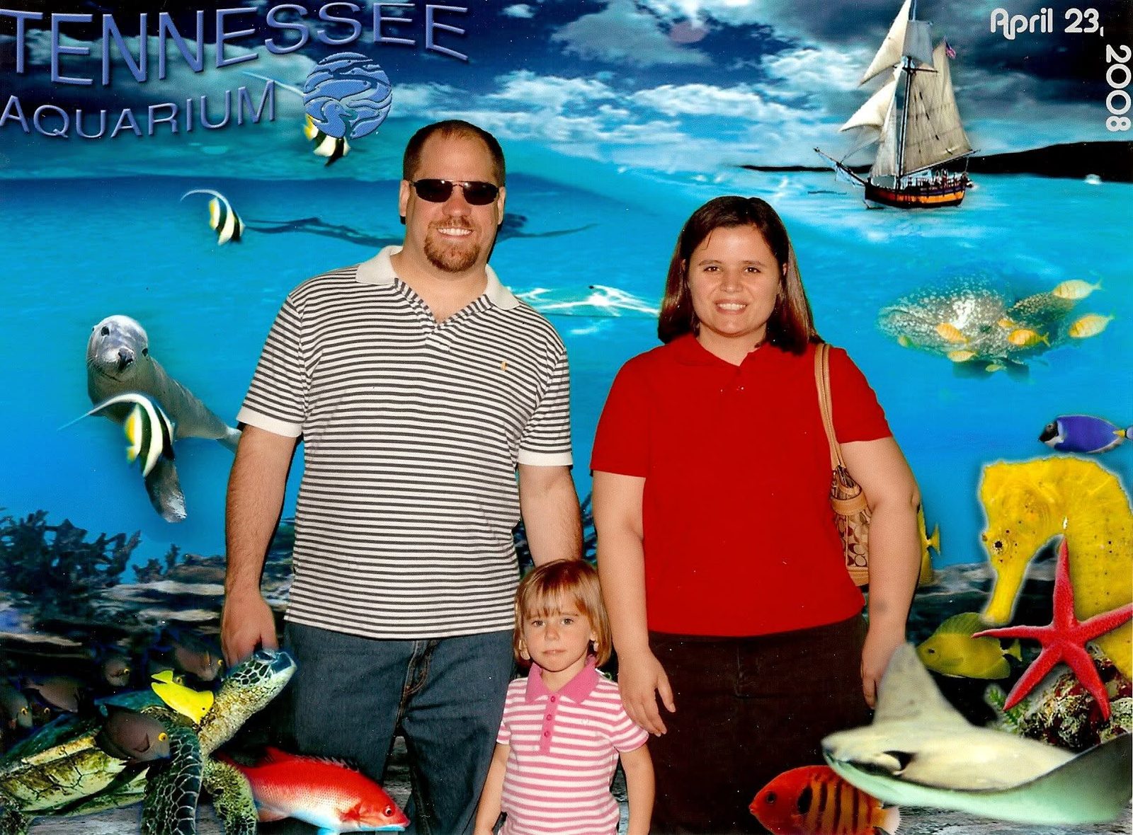 Kathy, Lisa and me at the Tennessee Aquarium