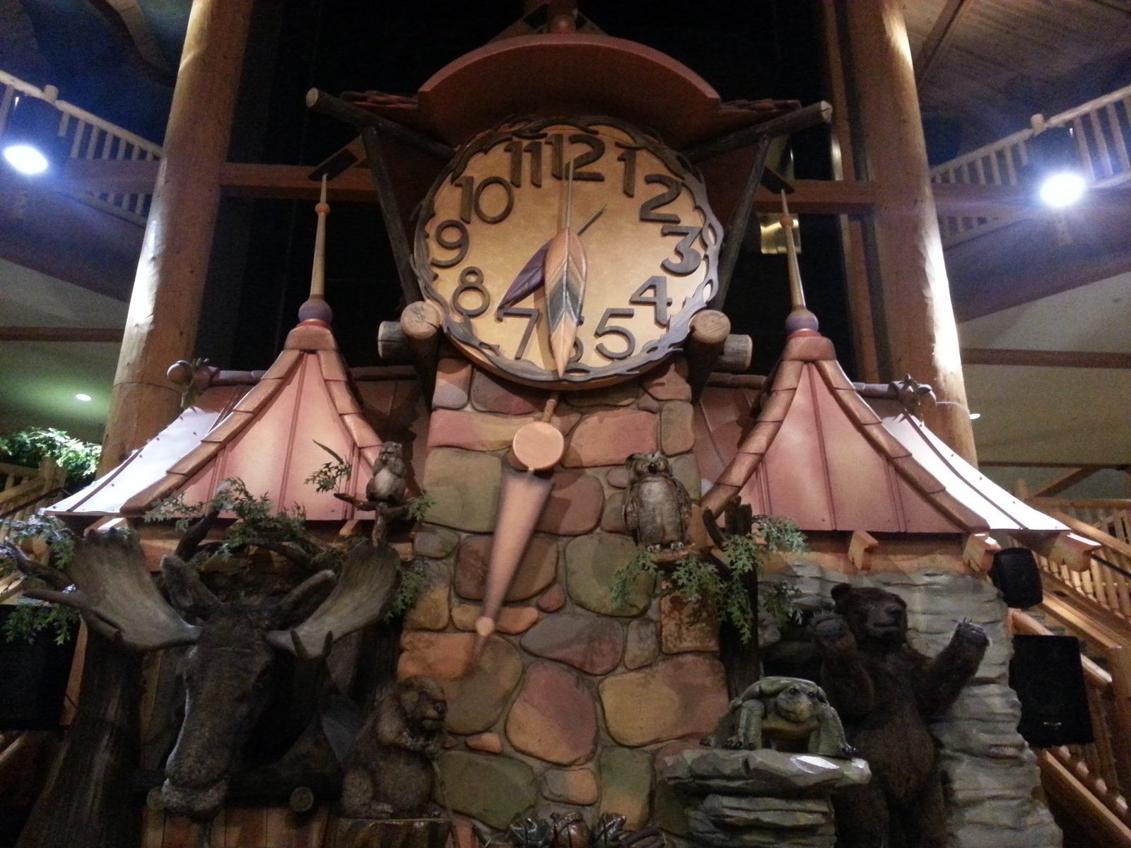 The giant lobby clock