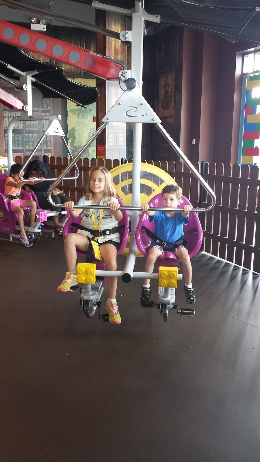Lisa and Thomas on the pedal-cart ride