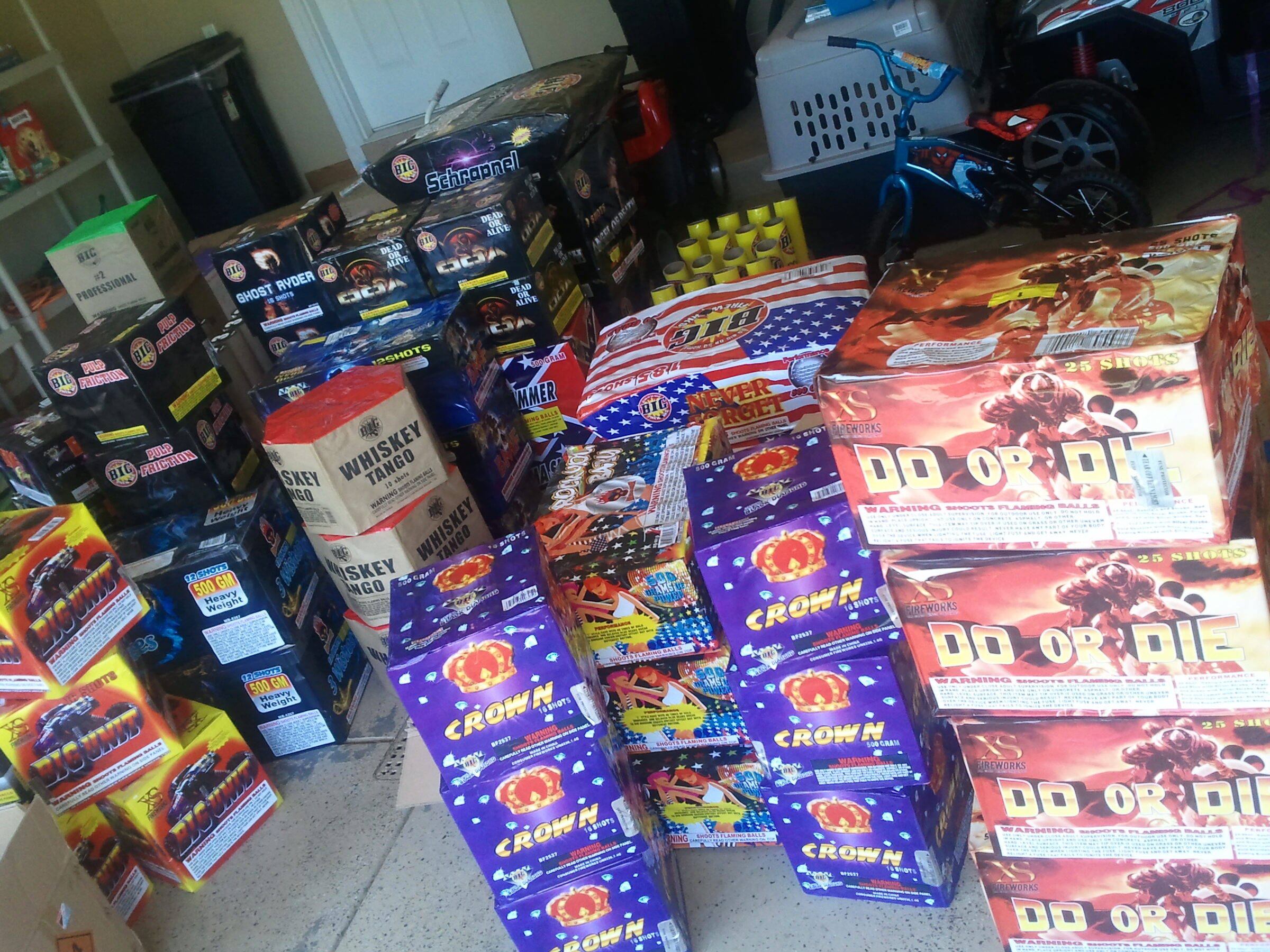 Goodbye cardboard. The fireworks have been unboxed.